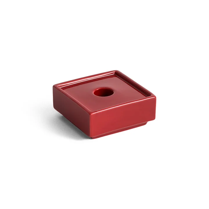 HAY - Mattone candle holder S, red