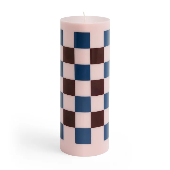 HAY - Column Candle L, light pink / bordeaux / dark blue