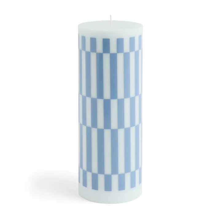 HAY - Column Candle L, light blue / dusty blue check