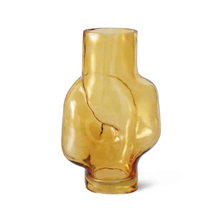 HKliving - Gleam Glass vase high, amber