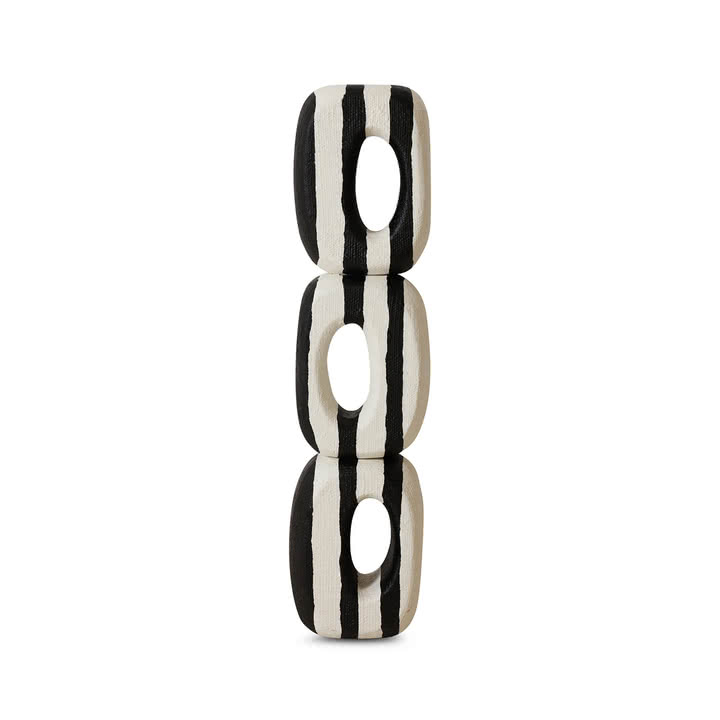 HKliving - Monochrome art sculpture, black / white
