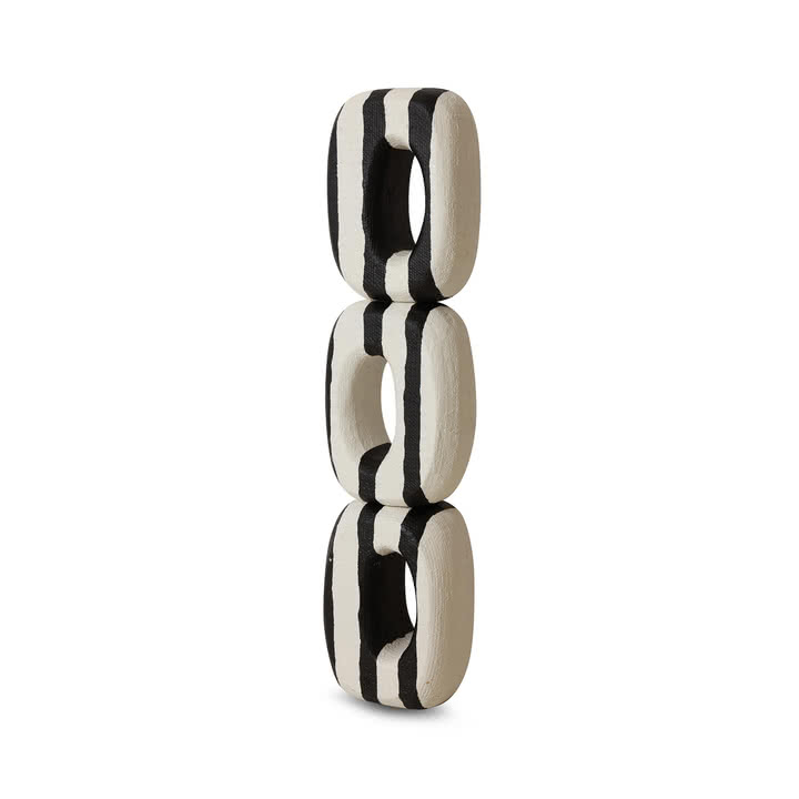 HKliving - Monochrome art sculpture, black / white