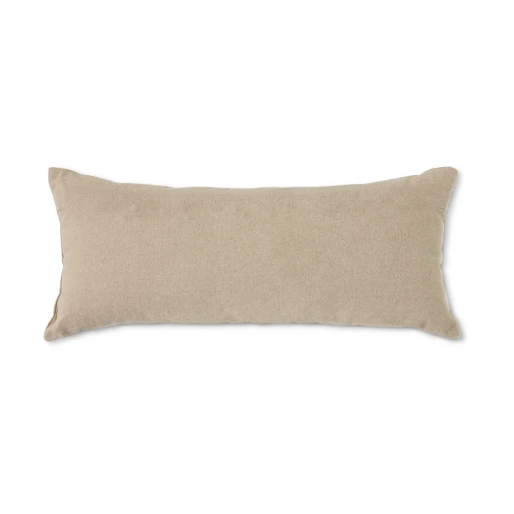 HKliving - Natural Patched Cushion, 70 x 30 cm, beige / brown