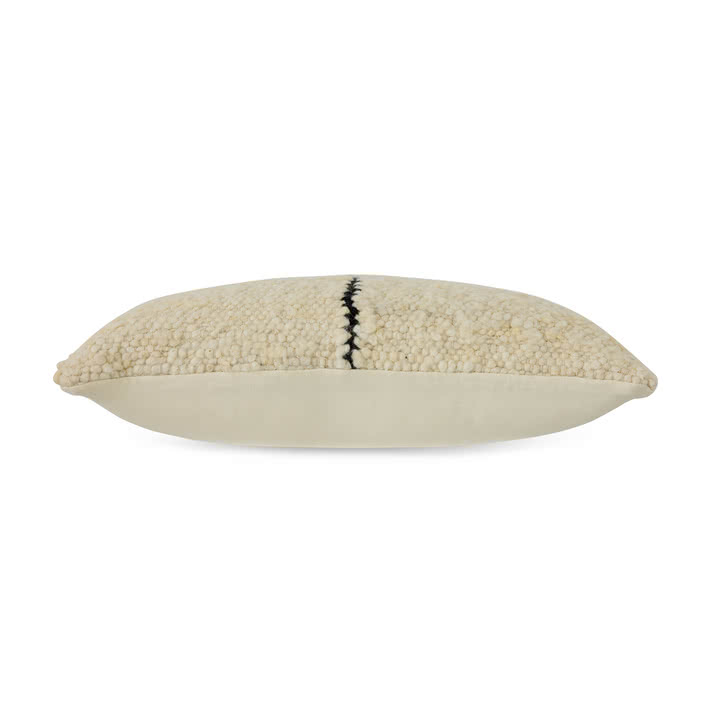 HKliving - Natural wool cushion, 50 x 30 cm, striped