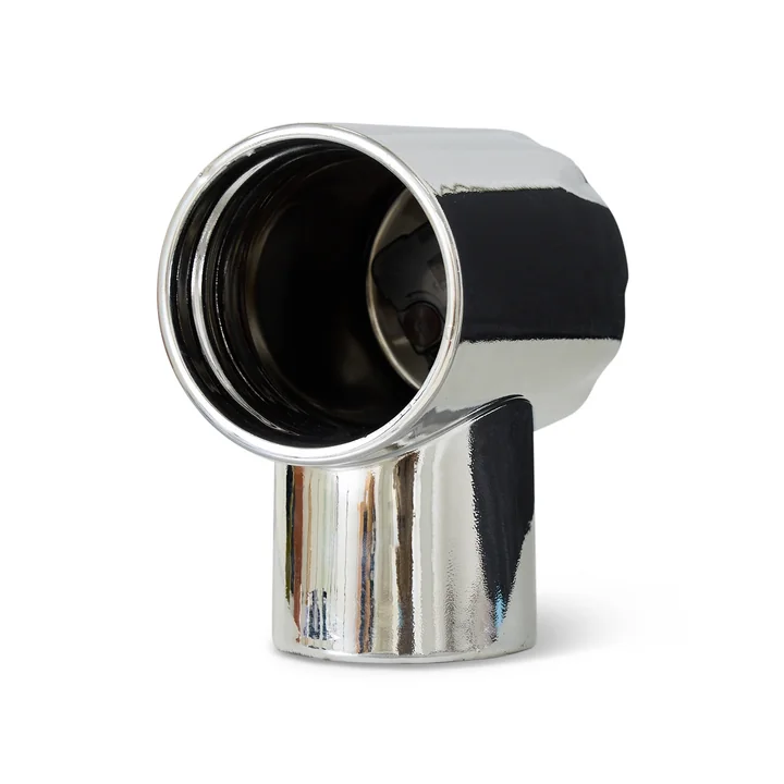 HKliving - Retro ceramic table clock, chrome