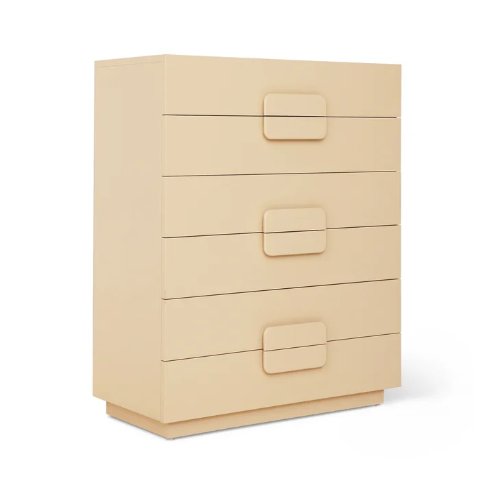 HKliving - Spacious Chest of drawers, W 80 x H 98 cm, cream