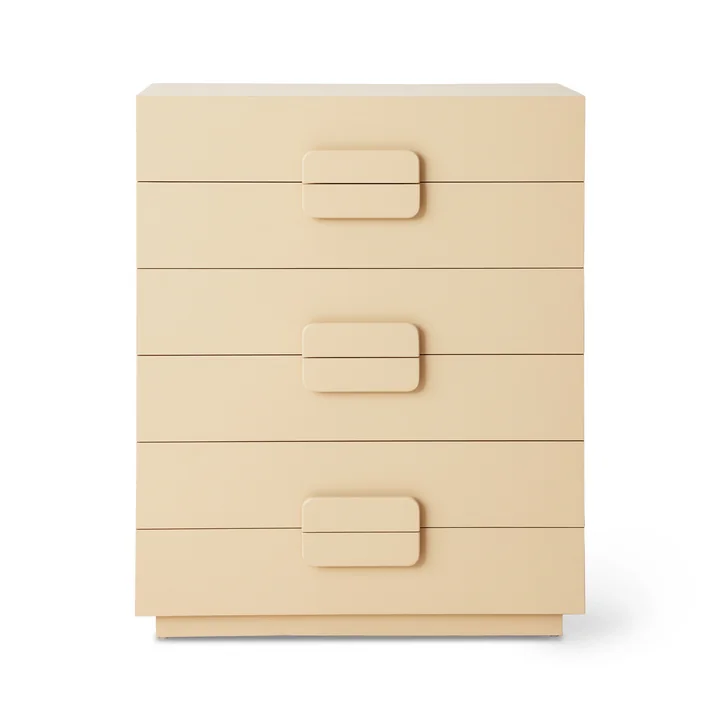 HKliving - Spacious Chest of drawers, W 80 x H 98 cm, cream