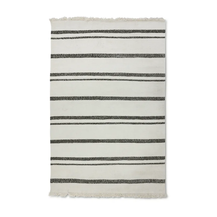 HKliving - Striped Kelim Wool rug, 200 x 300 cm, cream