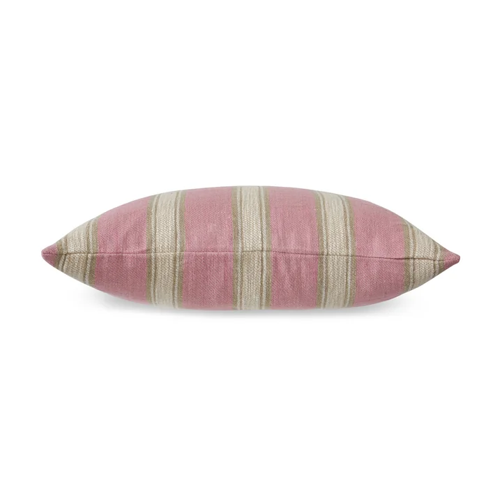 Hkliving - Woven striped linen cushion, 60 x 40 cm, blush