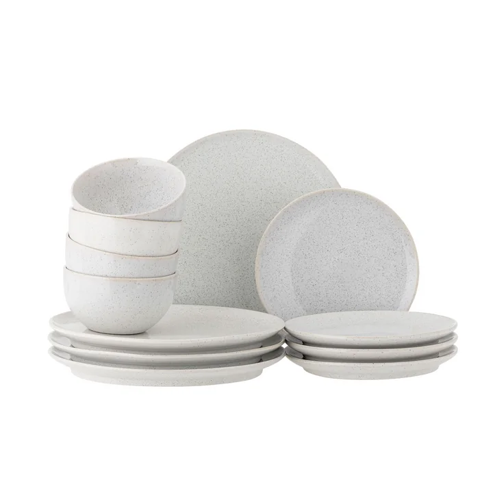Bloomingville - Addison dinner set, white (12 pcs.)