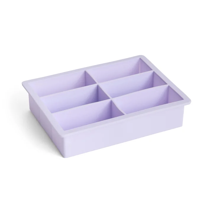 HAY - Silicone ice cube maker rectangular XXL, sticks, lilac colored
