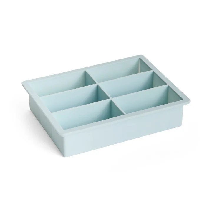 HAY - Silicone ice cube maker rectangular XXL, sticks, ice blue