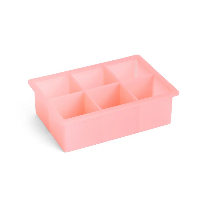 HAY - Silicone ice cube maker rectangular XXL, cubes, pink