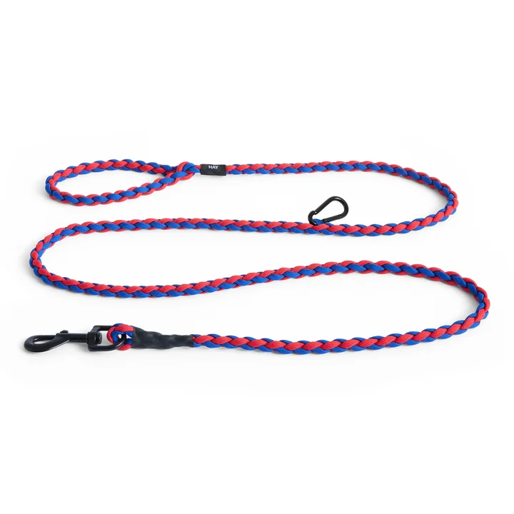 HAY - Dogs Dog lead, braided, adjustable, blue / red