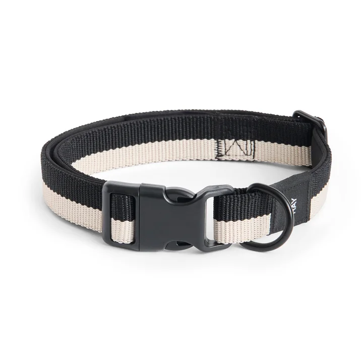 HAY - Dogs Dog collar, M/L, black / white