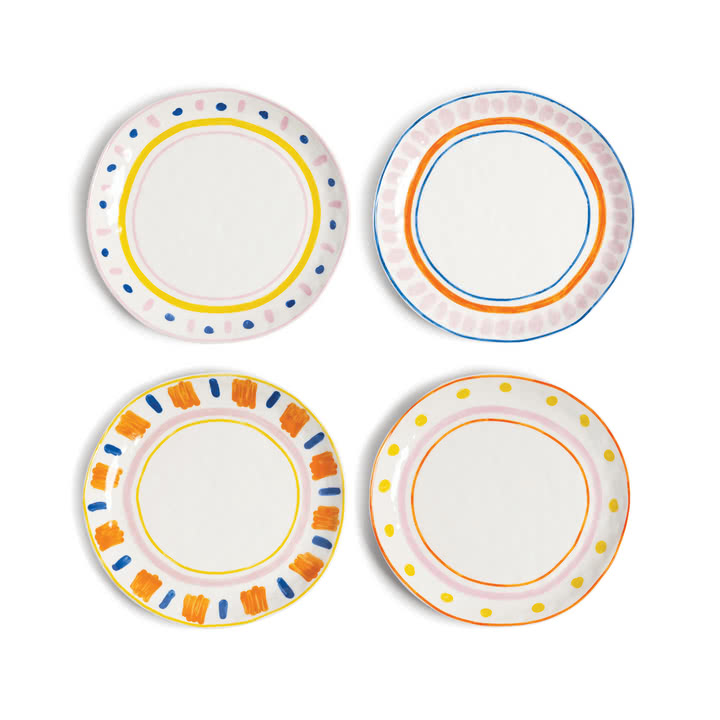 & klevering - Boavista plate Ø 21.5 cm, multi (set of 4)
