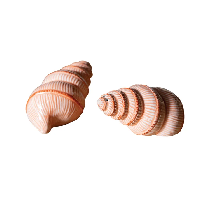& klevering - Salt and pepper shaker, shell, orange