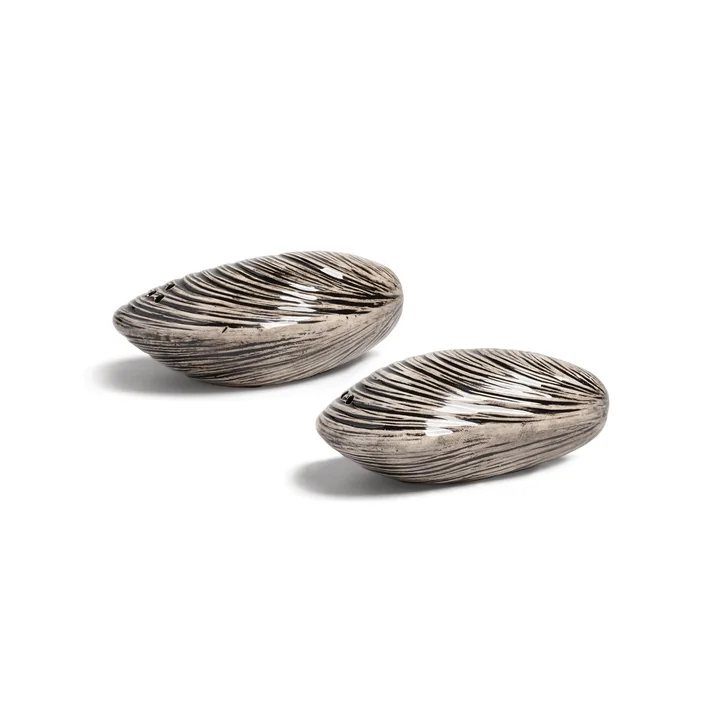 & klevering - Salt and pepper shaker, muslin, black