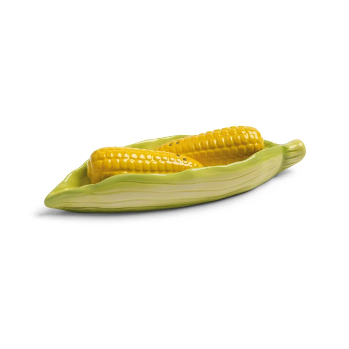 & klevering - Salt and pepper shaker, corn, yellow / green