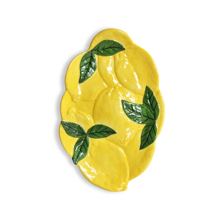 & klevering - Lemon serving platter, 19 x 28.5 cm, yellow