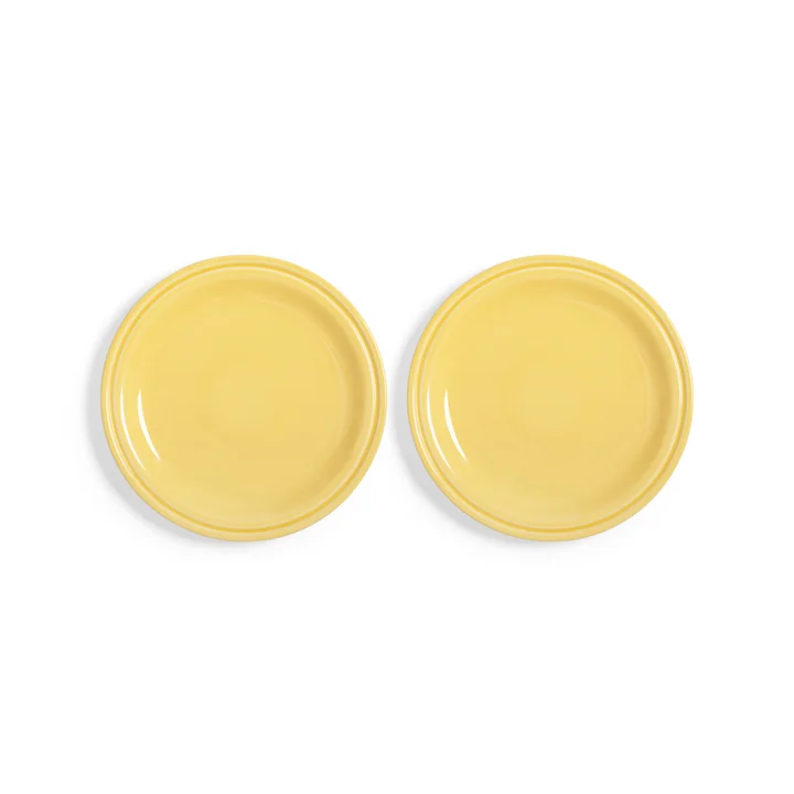 & klevering - Mochi Plate, Ø 22.5 cm, yellow (set of 2)