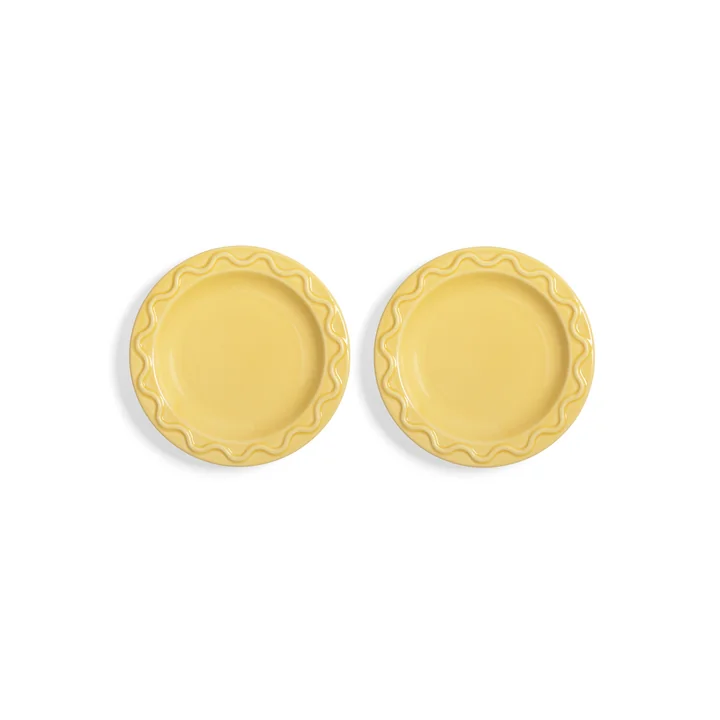 & klevering - Mochi Plate, Ø 17.5 cm, yellow (set of 2)
