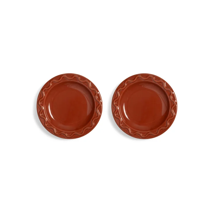& klevering - Mochi Plate, Ø 17.5 cm, terracotta (set of 2)