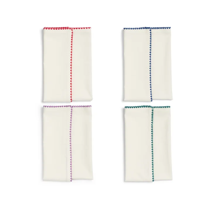 & klevering - Zigzag napkin, 45 x 45 cm, multicolored (set of 4)