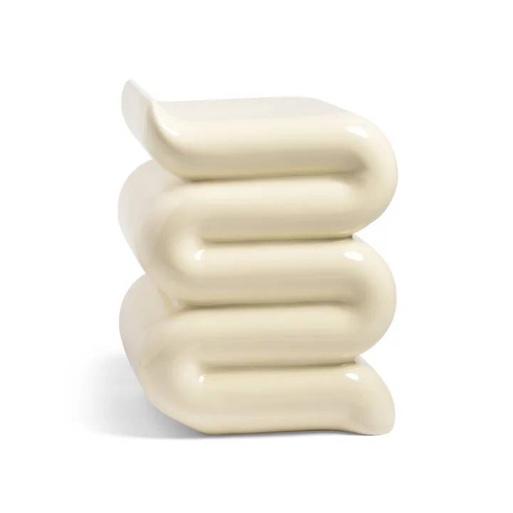 & klevering - Pillar Whip Side table, H 46 cm, off-white