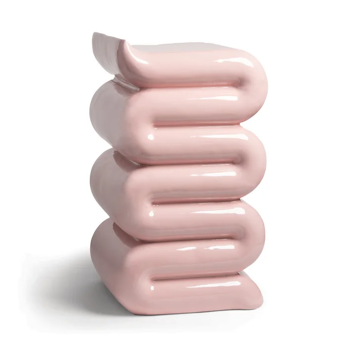 & klevering - Pillar Whip Side table, h 62 cm, pink