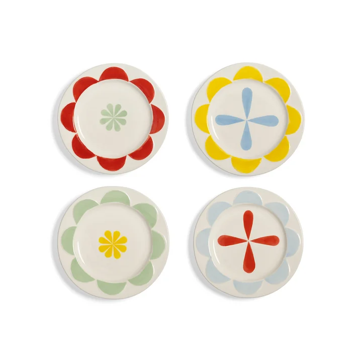& klevering - Folk Plate, Ø 17.5 cm, multicolored (set of 4)