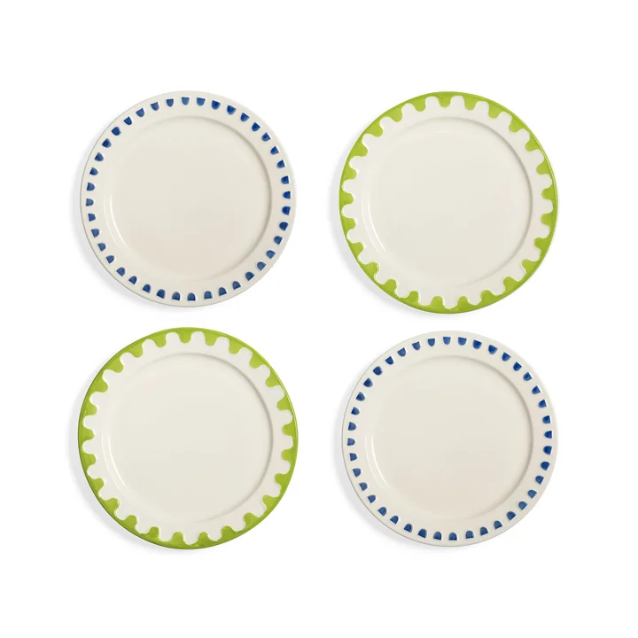& klevering - Folk Plate, Ø 22.5 cm, multicolored (set of 4)