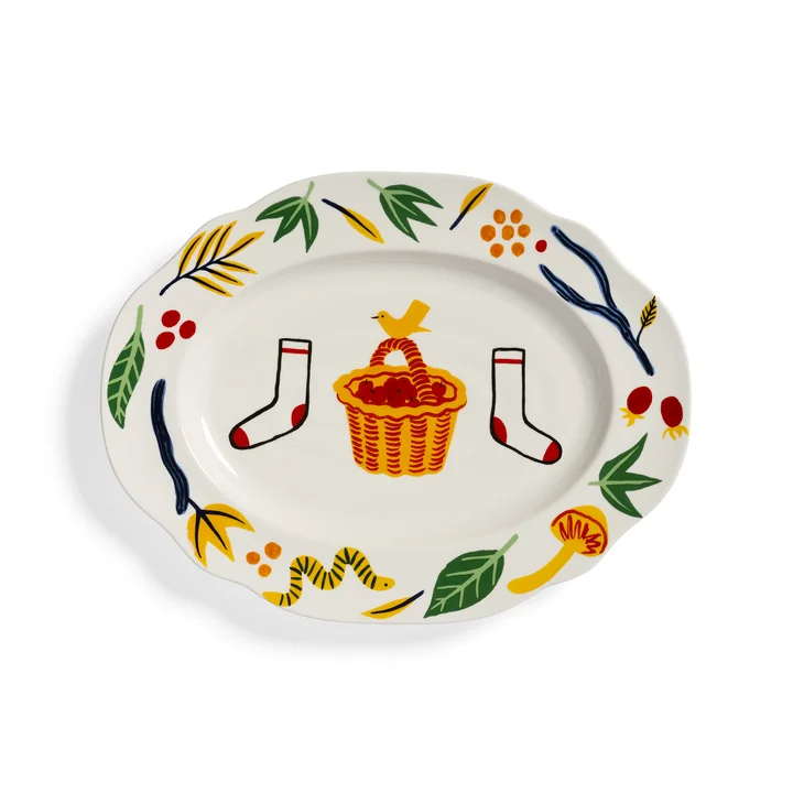 & klevering - Haines serving platter, 26.5 x 35 cm, multicolored