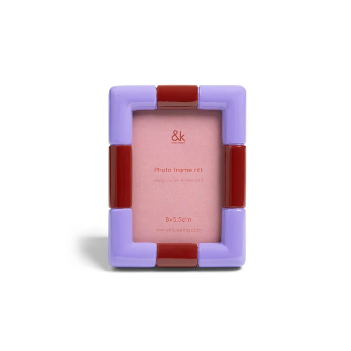 & klevering - Rift Picture frame, 7.5 x 10 cm, purple / burgundy