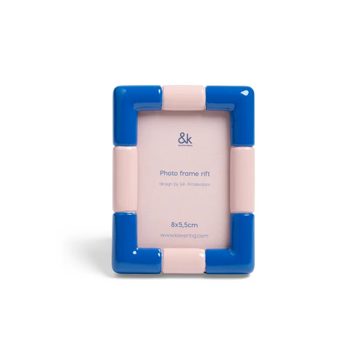 & klevering - Rift Picture frame, 7.5 x 10 cm, blue / pink