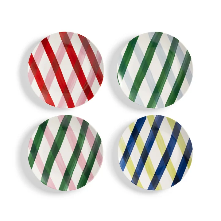 & klevering - Bliss plate, Ø 20.5 cm, multicolored (set of 4)