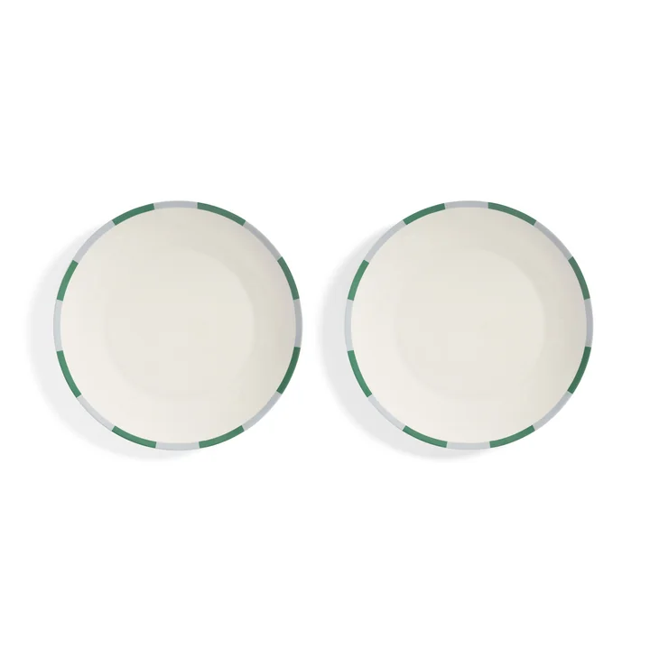 & klevering - Bliss plate, Ø 27 cm, green (set of 2)