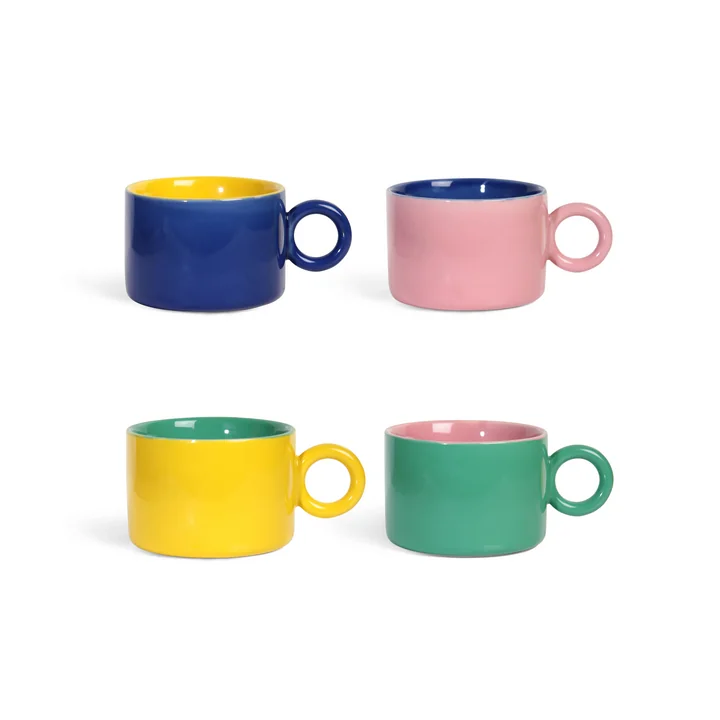 & klevering - Chiquito Cup, 0.2 L, multicolored (set of 4)