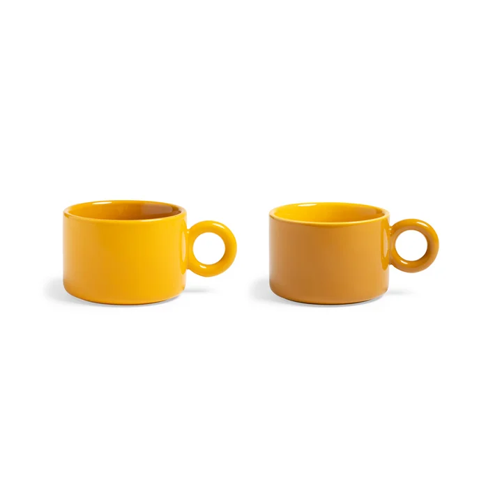 & klevering - Chiquito Cup, 0.2 l, ochre (set of 2)