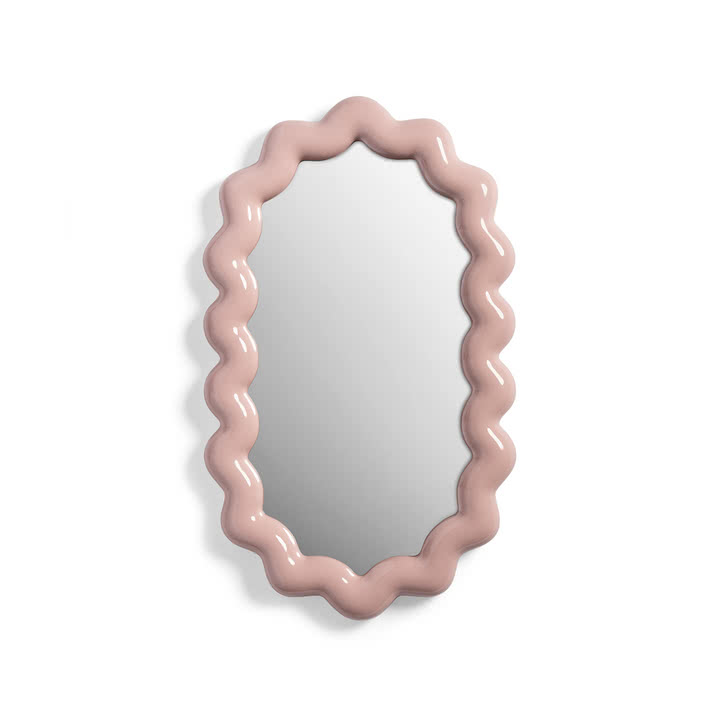 & klevering - Zigzag mirror, 31.5 x 52.5 cm, blush