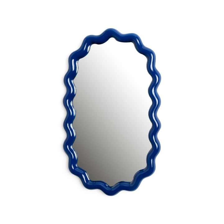 & klevering - Zigzag mirror, 24 x 40 cm, blue