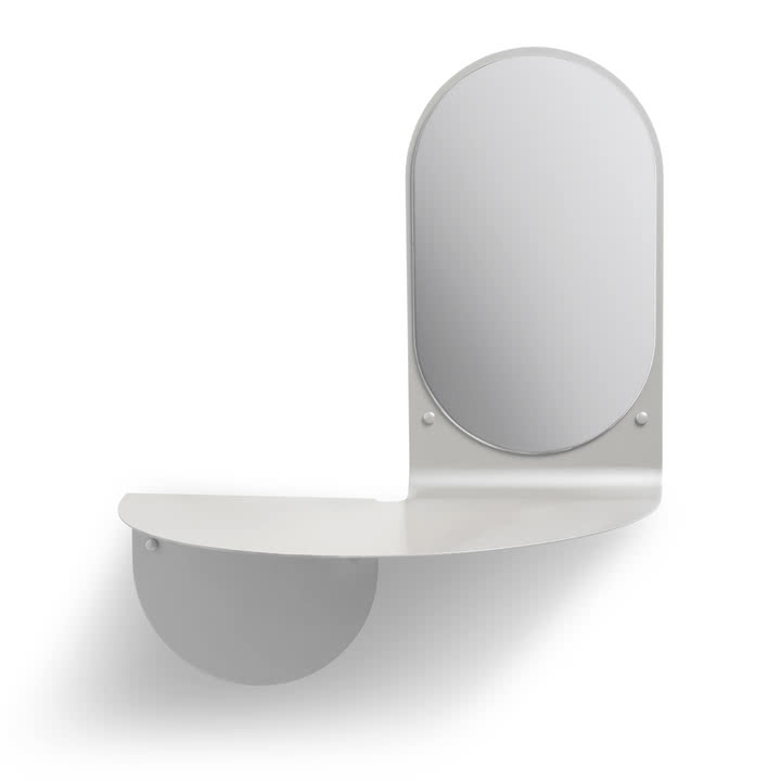 & klevering - Flip mirror, 53 x 63 cm, gray