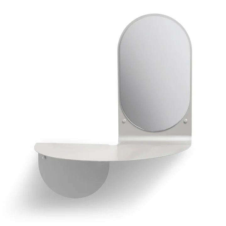 & klevering - Flip mirror, 53 x 63 cm, gray
