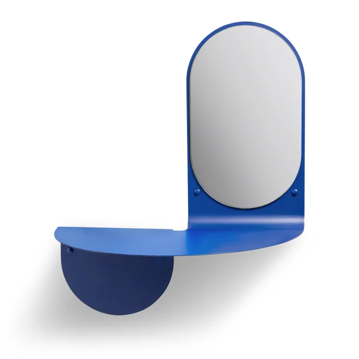 & klevering - Flip mirror, 53 x 63 cm, blue
