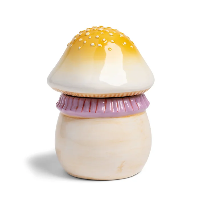 & klevering - Magic Mushroom storage tin, small, yellow