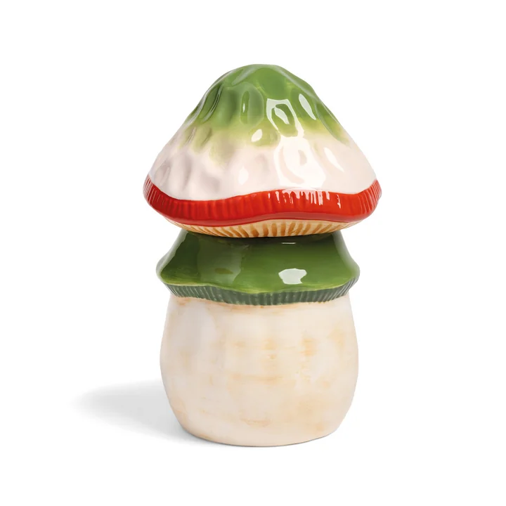 & klevering - Magic Mushroom storage tin, large, green