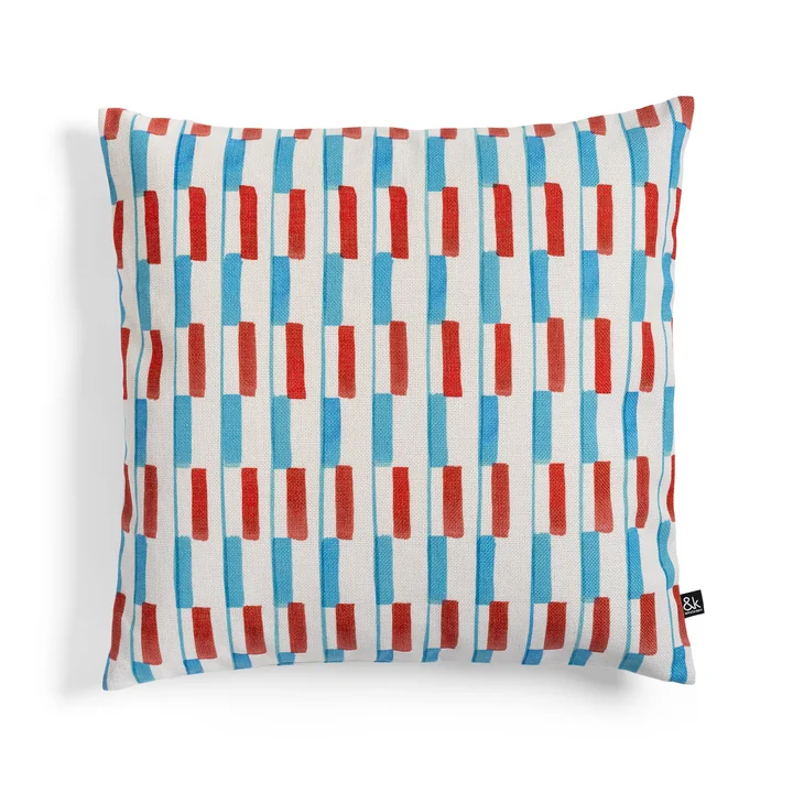 & klevering - Clash Cushion 50 x 50 cm, blue / red