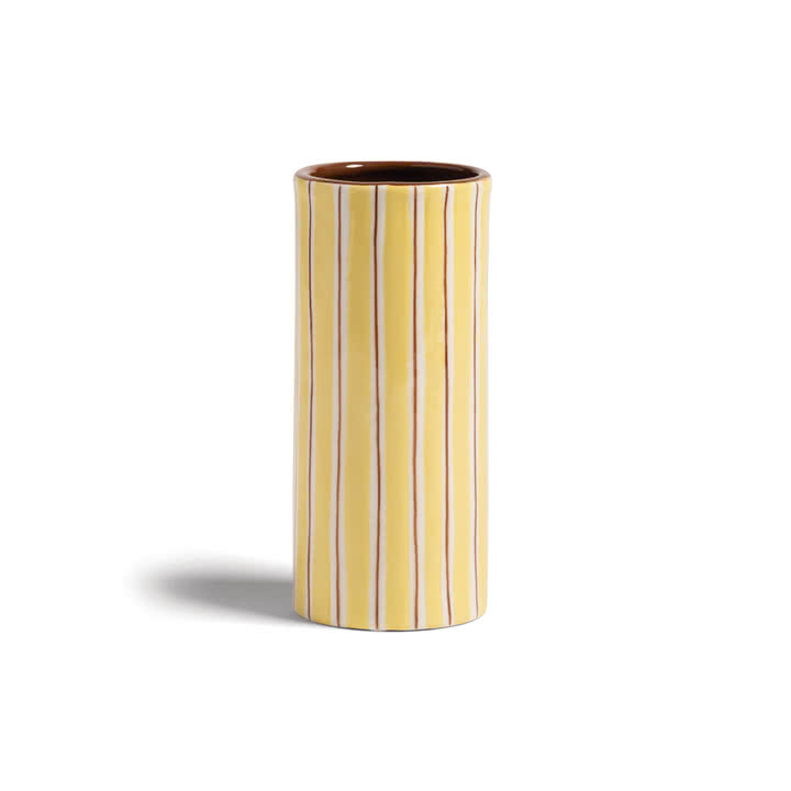 & klevering - Ray vase 17.5 x Ø 8 cm, yellow
