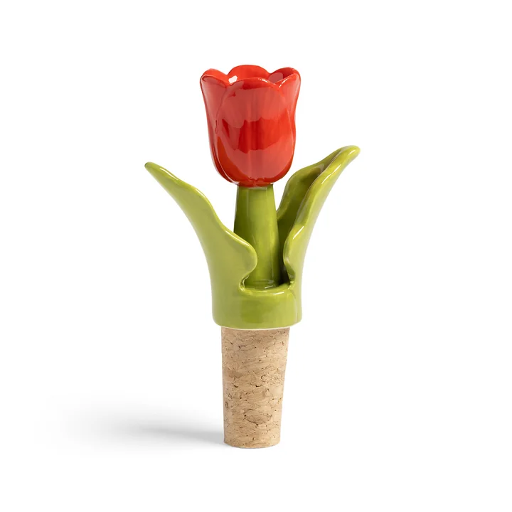& klevering - Tulip bottle stopper, red