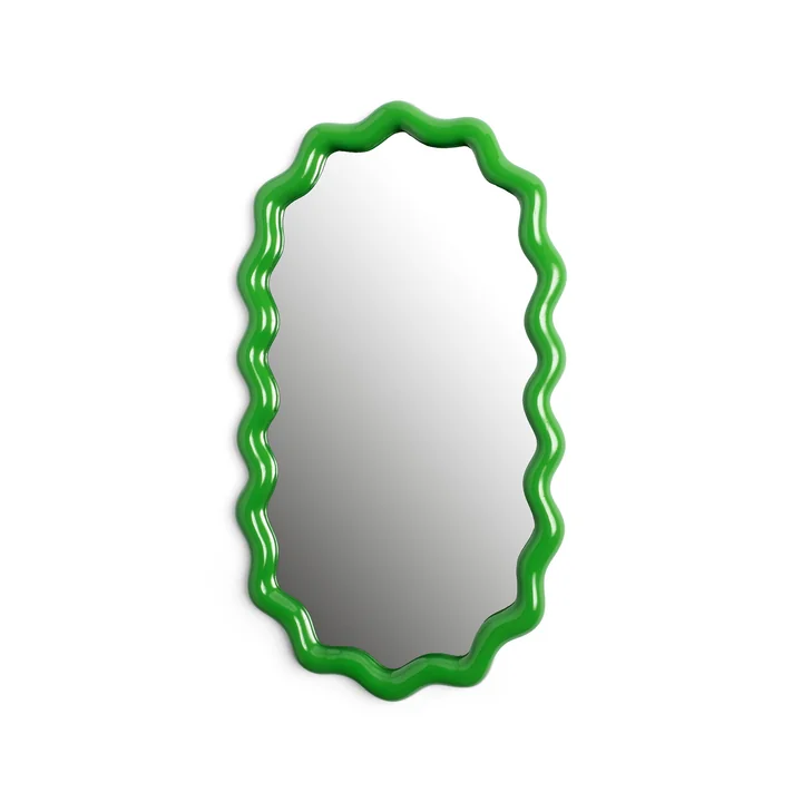 & klevering - Zigzag mirror 50 x 28 cm, green